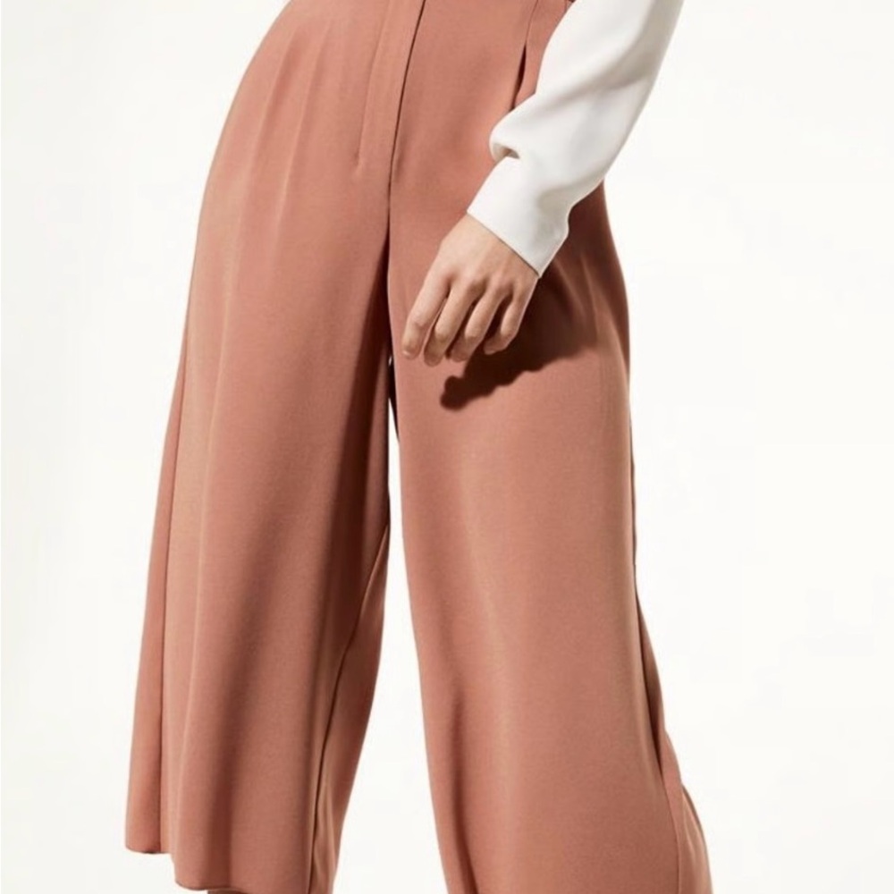 Aritzia Babaton Lazarus Culottes Crop Pants in Nutmeg Sz. 2